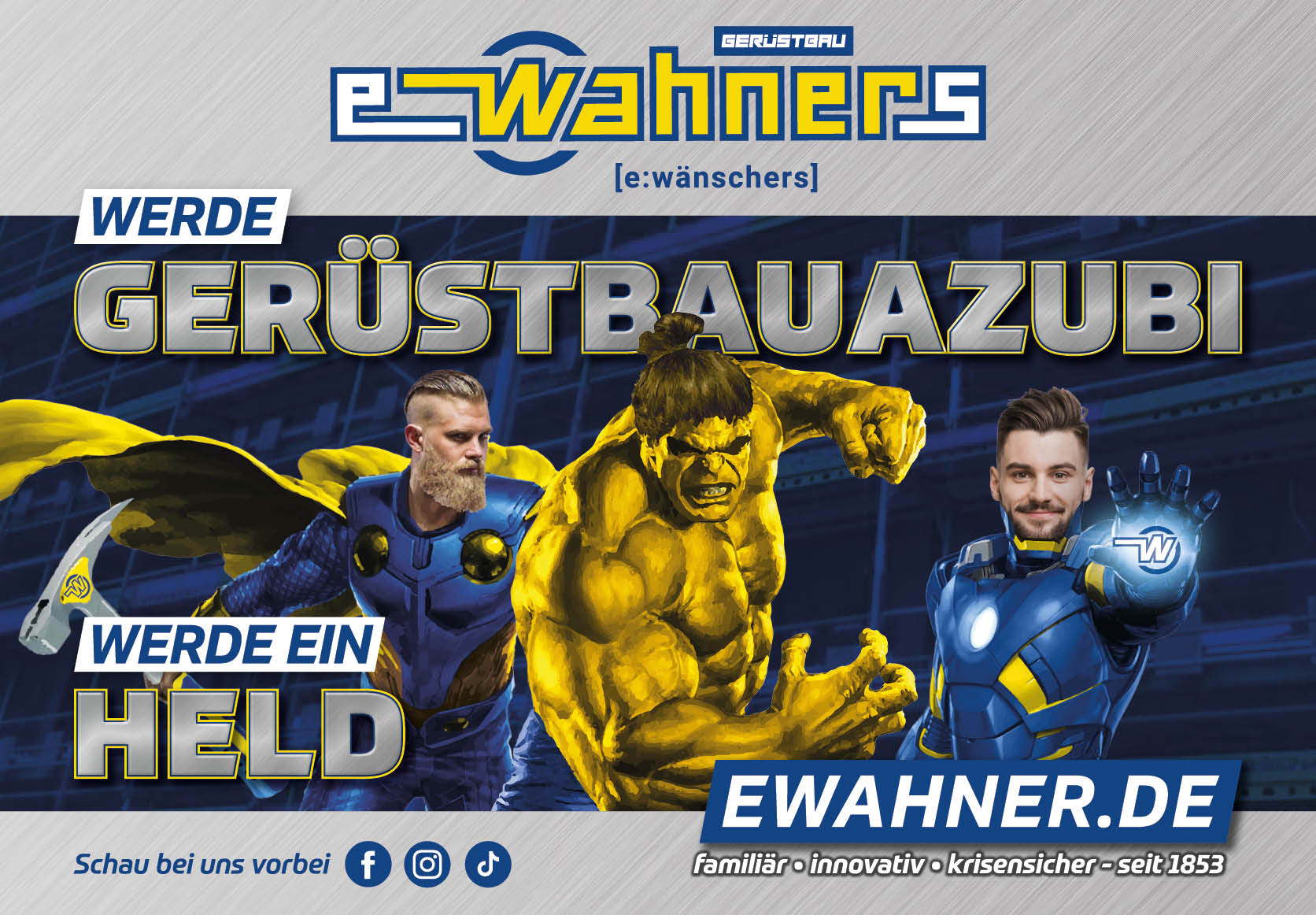 Wahner Plakat zur Azubi Kampagne